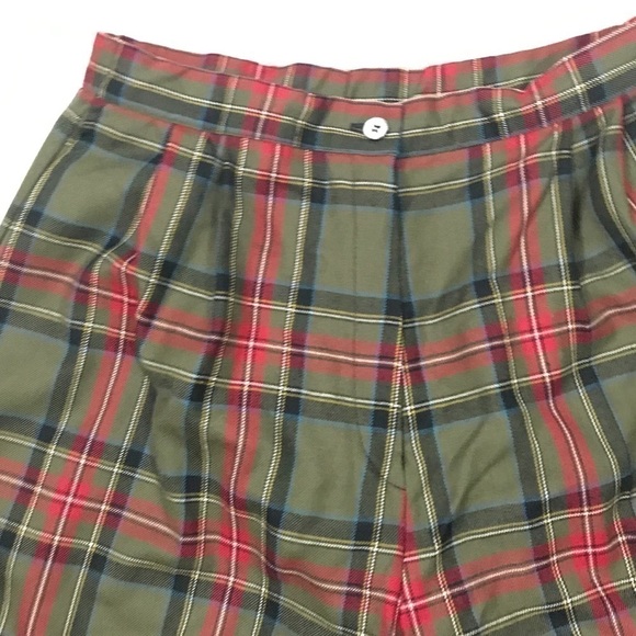 Vintage High Waist Plaid Wool Shorts - Picture 7 of 8